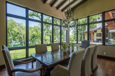 Transitional dining room photo in Austin