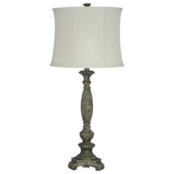 Ashley Furniture Alinae Poly Table Lamp in Antique Gray