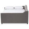Baxton Studio Eliza Gray Fabric Upholstered Full Size Daybed With Trundle
