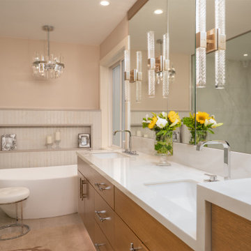 UP Contemporary Transitional Bathroom Remodel