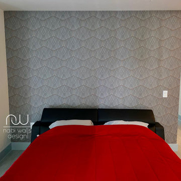 Bedroom and powder room wall design