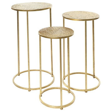 Glam Gold Metal Accent Table Set 53755
