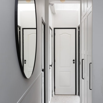 couloir noir et blanc