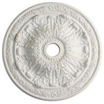 Udecor - MD-9075 Ceiling Medallion, Piece - Ceiling medallions and domes are manufactured with a dense architectural polyurethane compound (not Styrofoam) that allows it to be semi-flexible and 100% waterproof. This material is delivered pre-primed for paint. It is installed with architectural adhesive and/or finish nails. It can also be finished with caulk, spackle and your choice of paint, just like wood or MDF. A major advantage of polyurethane is that it will not expand, constrict or warp over time with changes in temperature or humidity. It's safe to install in rooms with the presence of moisture like bathrooms and kitchens. This product will not encourage the growth of mold or mildew, and it will never rot.