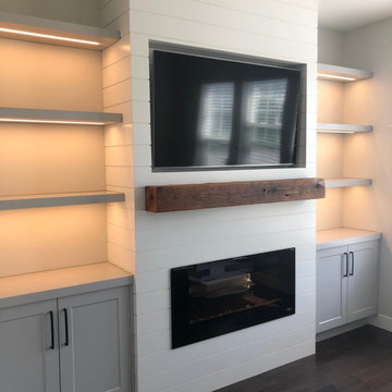 Fireplace feature wall build