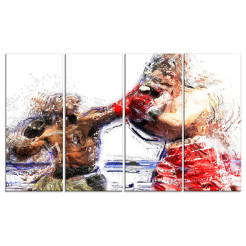 "Boxing Knock Out" Canvas Painting