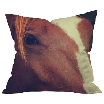 Allyson Johnson Horse Sense 2 Outdoor Throw Pillow, 18x18x5