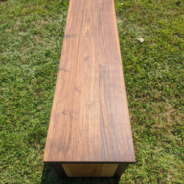 Walnut & Cherry Storage Bench | Custom Solid Hardwood Bench with Hidden Storage