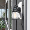 MOTINI Outoor Wall Sconce with Motion Sensor, Textured Black