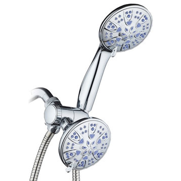 Antimicrobial/Anti-Clog 30-Setting Showerhead Combo with Microban Nozzle