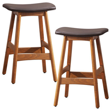 Shapel Counter Height Stool, Set of 2, Brown