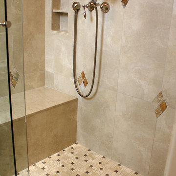 Rhomboid Tiled Bathroom | Saratoga, CA