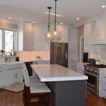 Gorgeous Grey and White Kitchen
