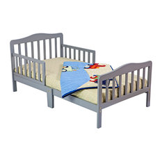 Toddler Beds | Houzz - Dream On Me - Dream On Me, Classic Design Toddler Bed, Gray - Toddler