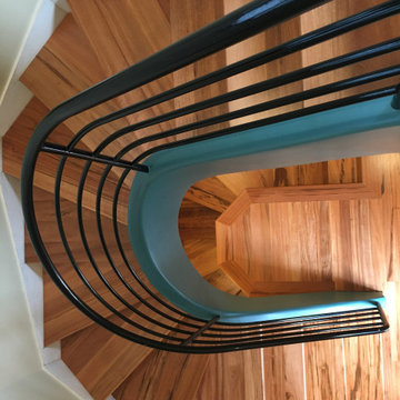 Boathouse-Tiger Wood Flooring Staircases and Hall.