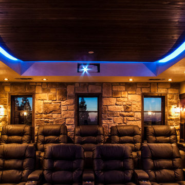 Rustic Home Movie Theater
