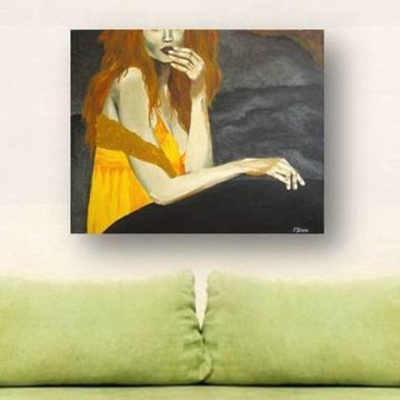 Contemporary Original Artwork in Living Room Master Suite Bedroom Guest Room