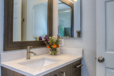 Inspiration for a modern bathroom remodel in Denver