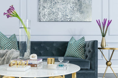 Living room - contemporary living room idea in New York