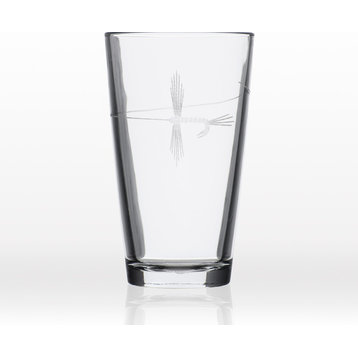 Fly Fishing Pint Glass 16oz | Set of 4 Glasses
