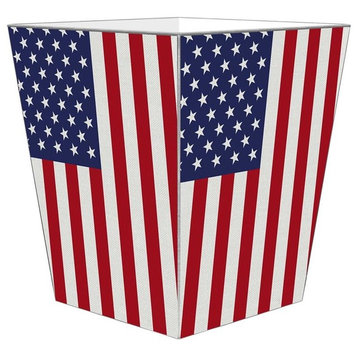 American Flag Wastepaper Basket
