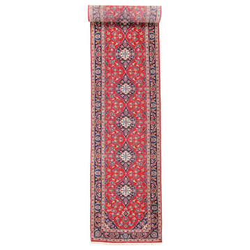 Oriental Rug Keshan 16'3"x3'3" Hand Knotted Carpet