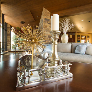 Rustic lakeside estate