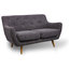 Scandinavian 2-Seater Sofa, Grey