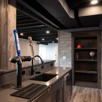 Finished Basement with Bar, Bathroom, Gym and Secret Room in Ann Arbor, MI