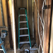 Frame work and first step electrical  work.