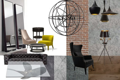 Design ideas for an industrial home design in Moscow.
