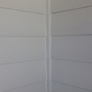 James Hardie Pearl Gray siding installation