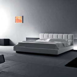 Cubic bed and People Coolection nightstands by Pianca - Bedroom Furniture Sets
