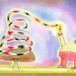 Light - Original Watercolor - Drawings And Illustrations