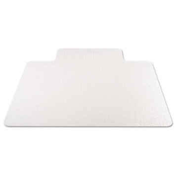 Economat Occasional Use Chair Mat for Low Pile Carpet, 45"x53" Wide Lipped Clear