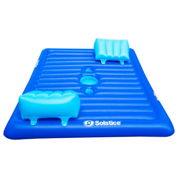 78" Inflatable Blue Dual Swimming Pool Lounger