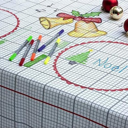 Doodle (Write On) Cotton Tablecloth - Tablecloths