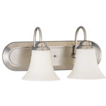 Nuvo Lighting - Nuvo Lighting 60/1833 Dupont - Two Light Vanity - Dupont Two Light Vanity Brushed Nickel Satin White Shade Brushed Nickel Finish with Satin White Shade *Number of Bulbs: 2 *Wattage: 100W * BulbType: Halogen *Bulb Included: No *UL Approved: Yes