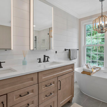 Transitional Primary Bathroom Design Cockeysville, MD