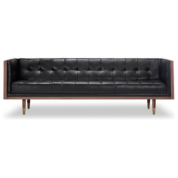 Kardiel Woodrow Mid-century Modern Box 87" Sofa, Black