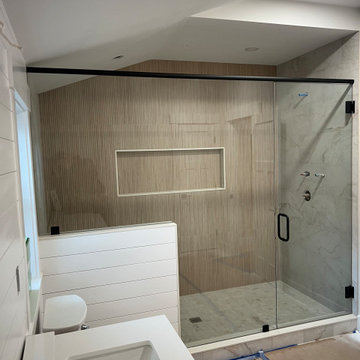 Large Frameless Shower Glass Enclosure
