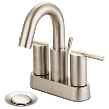 Two Handle Bathroom Faucet - Polished Chrome, Brushed Nickel