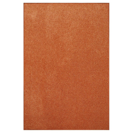 Furnish My Place Orange 3' x 6' Solid Color Rug Made In Usa