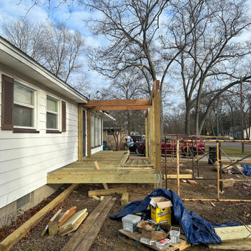 Front Porch w/ Handicap Ramp Build