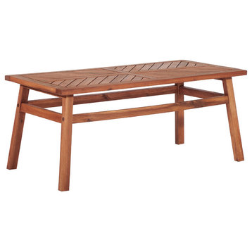 Patio Wood Coffee Table, Brown