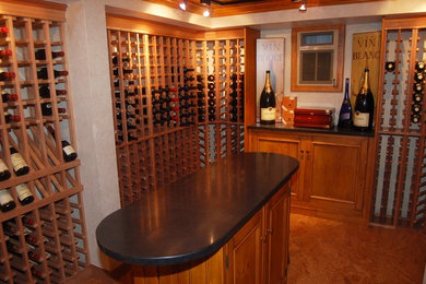 Wine cellar - traditional wine cellar idea in Boston