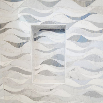 Bathroom Shower Wall Ombre Wave Waterjet Tile