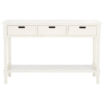 Gracyn 3 Drawer Console Distressed White