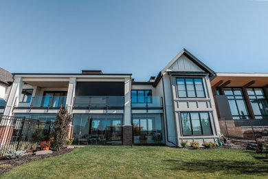 Inspiration for a modern exterior home remodel in Calgary