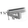 Celeste Bar Pull Cabinet Handle Brushed Nickel Stainless Steel, 7"x10"